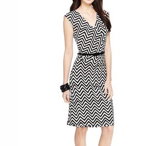 Black and White Pattern Dress (belt not included)